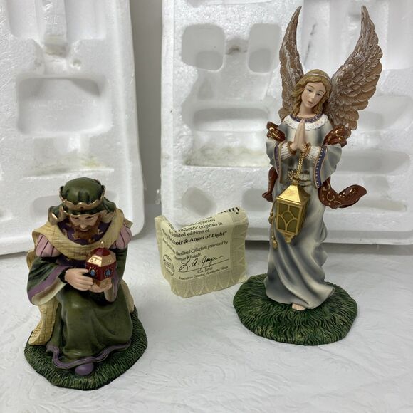 Hawthorne Village Thomas Kinkade Nativity King Melchoir & Angel of Light 2007 - Picture 1 of 16